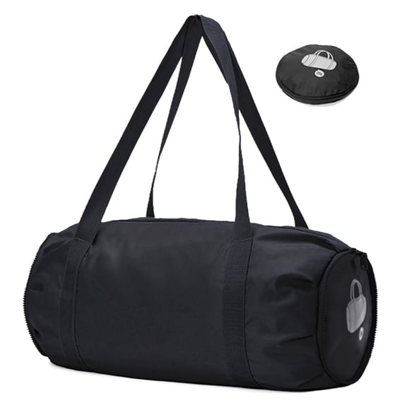 25L Travel Handbag Oxford Gym Workout Bag Waterproof Overnight Tote with Compartment and Wet Pocket Foldable Large for Women Men (black color)