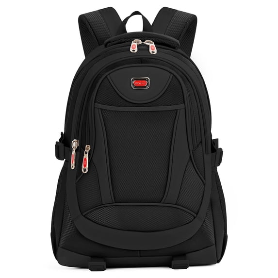 25L Unisex Backpack Lightweight Multi-Pocket Daypack for School,Work,Hiking,Travel, Black - B930