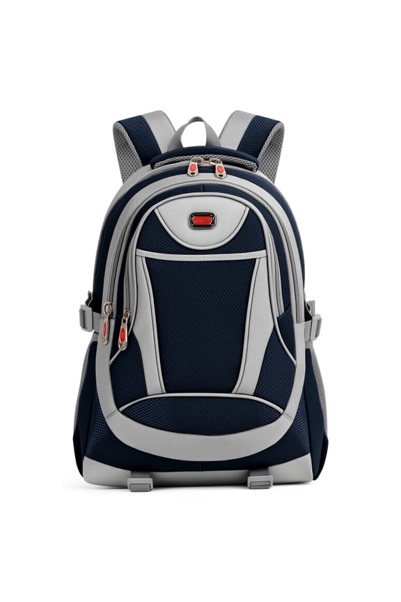 25L Unisex Backpack Lightweight Multi-Pocket Daypack for School,Work,Hiking,Travel, Navy - B930