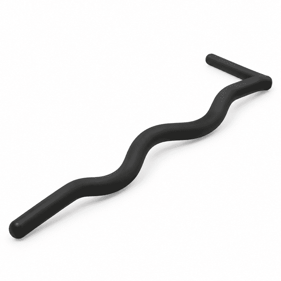 25LB Black Fixed Weight Workout Bar with Steel Core and Silicone Coating for Home Gym Exercises