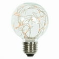 thumbnail image 1 of 25Lt Amber Twinkle G95 Fairy Light Bulb E26 Brass Base - 95 mm, 1 of 1