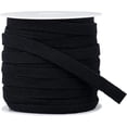thumbnail image 1 of 25M Double Layer Flat Cotton Cords Hollow Cotton Rope for Garment Accessories Black 11x1.2mm 25m/roll, 1 of 9