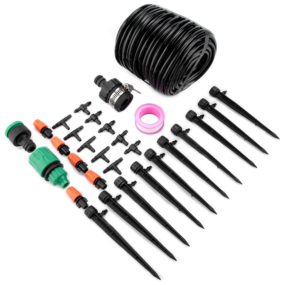 25M Micro Drip Irrigation Auto Timer Self Plant Watering Garden DIY