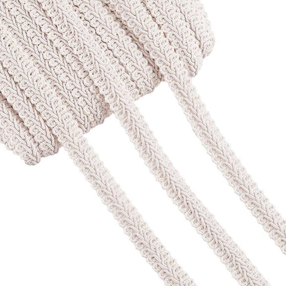 25M Polyester Ribbon Centipede Lace Ribbon for Clothes Accessories White 1/2 inch(12mm) 27.34 Yards(25m)/Card