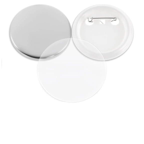 25MM Badges Button Maker Part, 100PCS Blank Plastic Badge or Metal Badge ,Beginner-Friendly