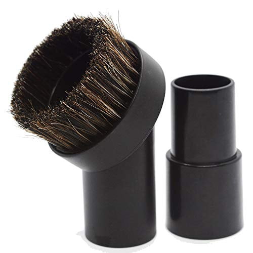 25MM Horse Hair Round Dust Brush 1.24" Cleaner Vacuum Attachment Brush Soft Bristles Replacement with 1-1/4" to 1-3/8" Hose Adapter$$Household Cleaning Products & Supplies