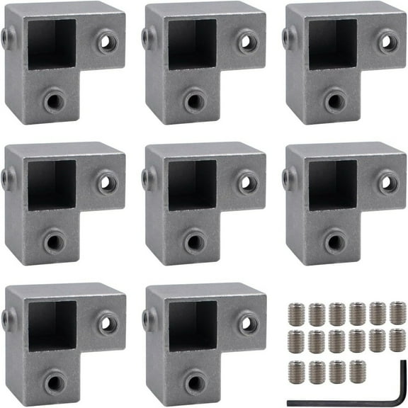 25Mm Aluminum Square Tube Connector 3 Way Fittings For Diy Furniture