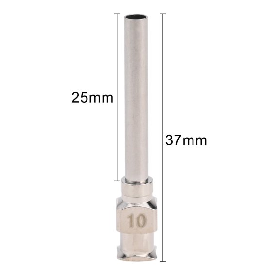 25Mm Dispensing Machine Needle Stainless Steel Dispensing Needle Industrial Glue Injection Needle For High Temperature Hand Tool 10G Fangkenuo