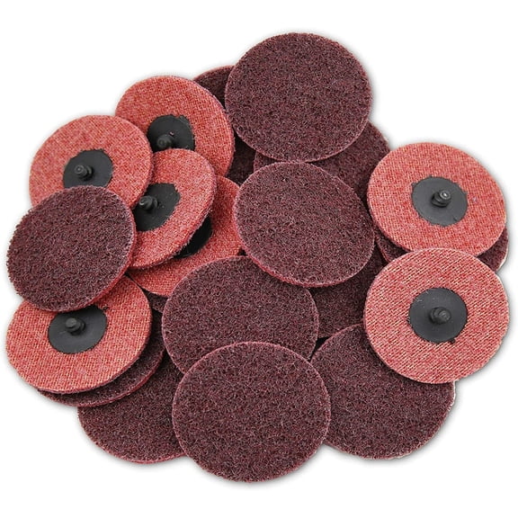 25PC 3 inch Medium Surface Conditioning Roll Lock Sanding Disc Die Grinder Drill