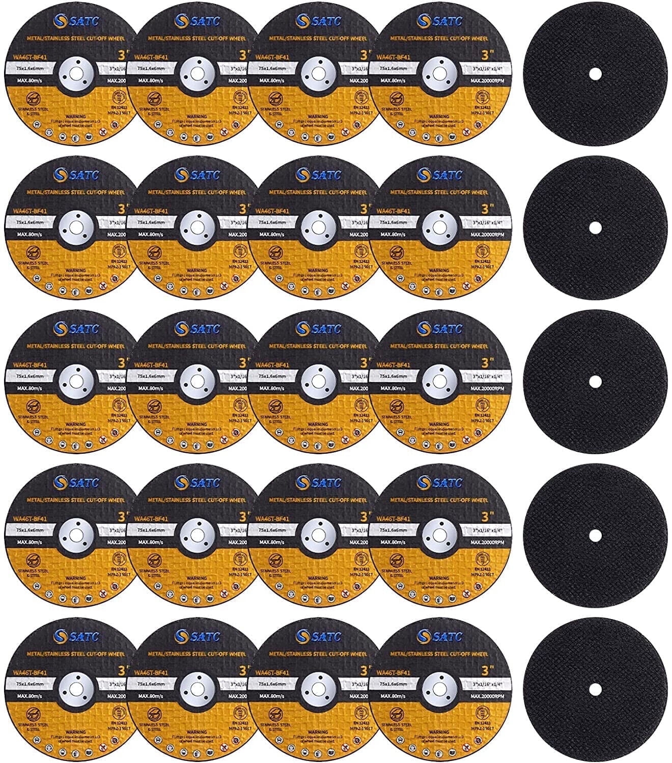 SATC 25Pcs 3 inch Cut-off Wheels 1/4