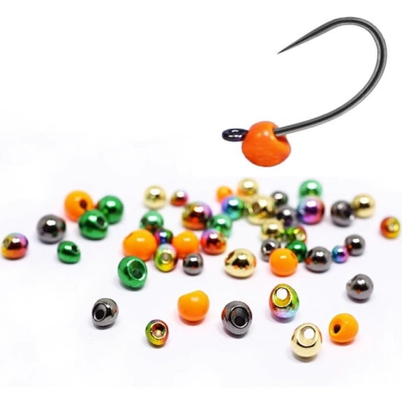 25PCS (5Color 3.3mm) Off-Set Tungsten Beads Drop Shape Inst Tungsten Jig Beads Fast Sink Jig Nymph Fly Tying Material Trout Fishing Lure