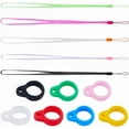 thumbnail image 1 of 25PCS Anti-Lost Necklace Lanyard Set Including 5PCS Anti-Loss Pendant Strap String Holder 20PCS Random Colors Silicone Rubber Rings for Daily Life Office Key Chains Outdoor Activities, 1 of 6