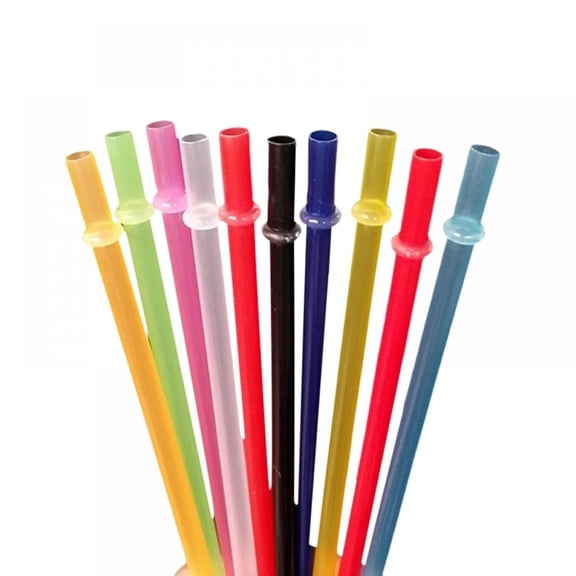 25PCS Assorted Color Plastic Straws Reusable 11 Inches Drinking Straws for Home Party Use