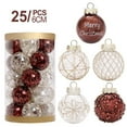 25PCS Christmas Glitter Ball Ornaments Tree Decorations for Holiday
