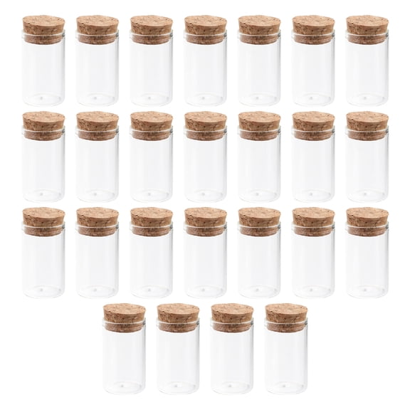 NIAIZEK 25PCS Small Glass Vials with Cork Stoppers, Decorative Bottles for Home, Party Favors, Crafts, Essential Oils, and Storage