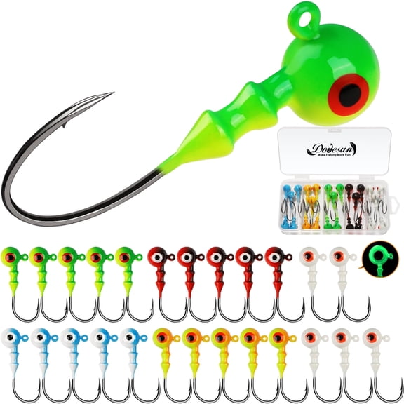 Bass Jig Heads 1/4oz Fishing Hooks with Double Bait Keeper for Swimbaits and Soft Plastics 25PCS