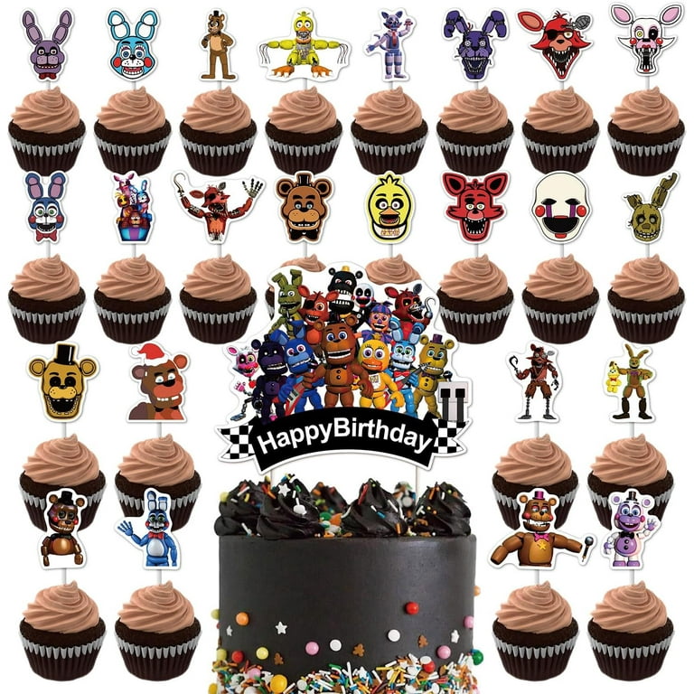 25pcs-freddy-cake-decorations-with-cake-cupcake-toppers-for-freddy-s-theme-birthday-party-decor-walmart-com for Free Printable Five Nights At Freddy S Cupcake Toppers 25PCS Freddy Cake Decorations with Cake Cupcake Toppers for Freddy's Theme Birthday Party Decor - Walmart.com for Free Printable Five Nights At Freddy S Cupcake Toppers