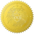 thumbnail image 1 of 25PCS Lion Pattern Gold Foil Embossed Stickers Embossed Envelope Seal Labels for Invitations Party Favors Decor, 1 of 9