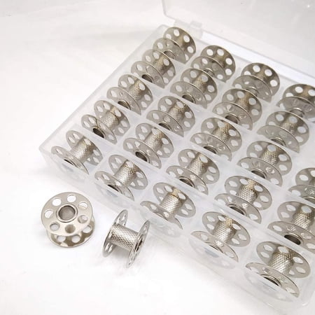 25PCS Metal BOBBINS with Clear Box # 0115367000-B Alt# 0015367200 for Bernina bobbins (25pcs with Clear Box)