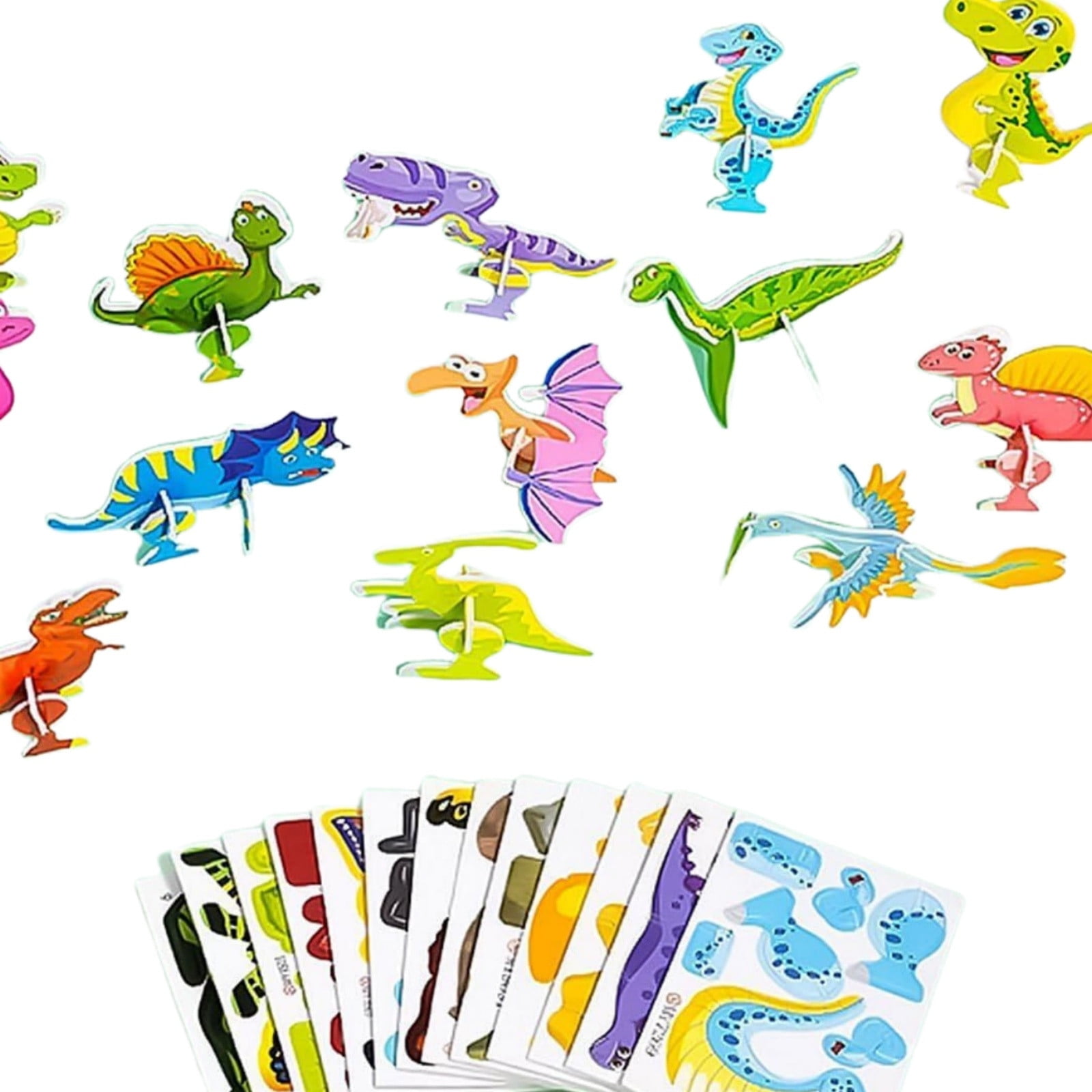 25PCS Puzzle 3D Cartoon Dinosaur Puzzle 2024 New Children's 3D Puzzle