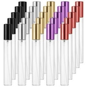 25PCS Refillable Perfume Atomizer Glass Spray Bottles, 15ml Travel Perfume Bottles in 5 Colors, Mini Leak-Proof and Easy to Carry