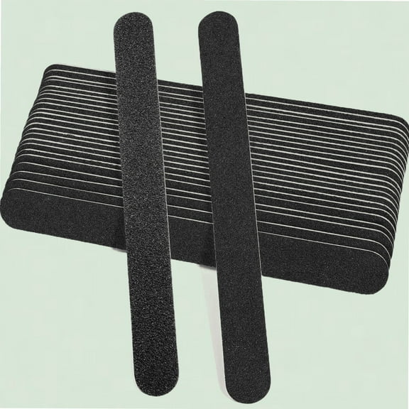 25PCS Thin Emery Board Nail File, 100/180 Grit, for Natural Nails, Home and Salon Use