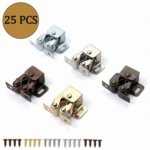 25PCS Wardrobe Door Spring Clip Beads in Assorted Colors for Cabinets