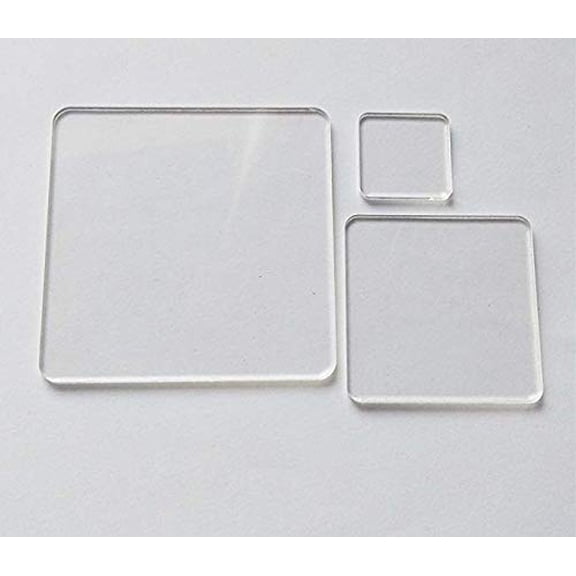 25PCS of Blank Clear Acrylic Square Material,Plexiglass Laser Cut Square Sheet with Round Corners, DIY Accessory 1/8" Thickness (2.0")