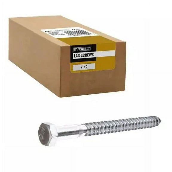 25PK EVERBILT 3/8 in. x 5-1/2 in. Hex Zinc Plated Steel Lag Screws Bolts 270202