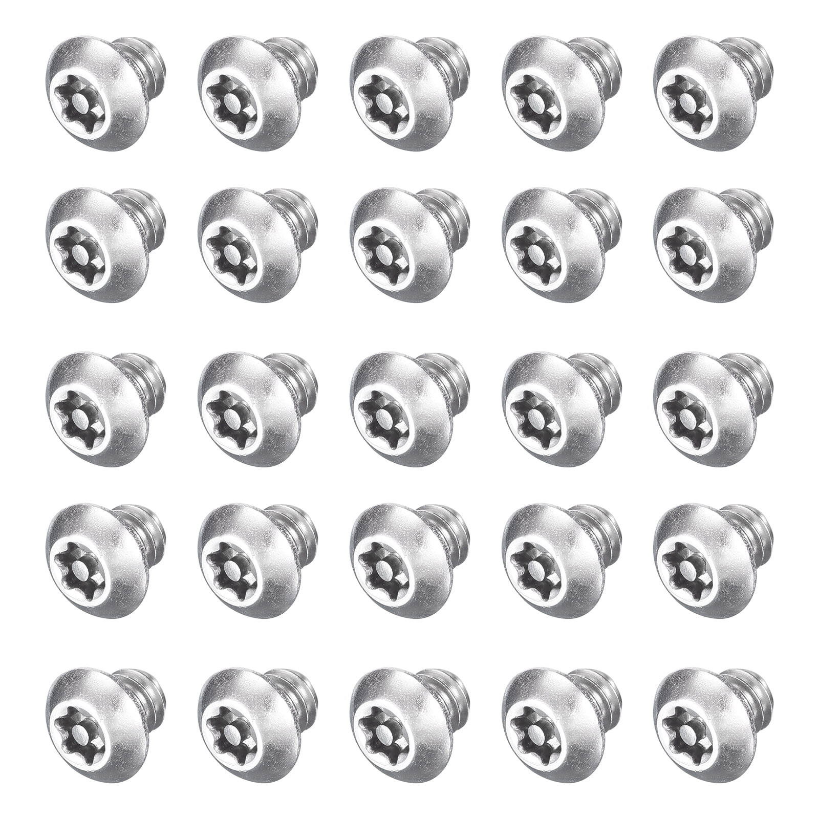 25Pack 1/4-20 x 1/4" Torx Security Machine Screws Bolt, Silver Tone