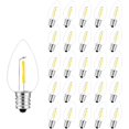 thumbnail image 1 of 25Pack C7 LED Replacement Night Light Bulb, E12 Candelabra Base 2700K Warm White Dimmable Light Bulb, Shatterproof Christmas String Light, Clear Glass,for Salt Lamp, Chandelier, 1 of 5