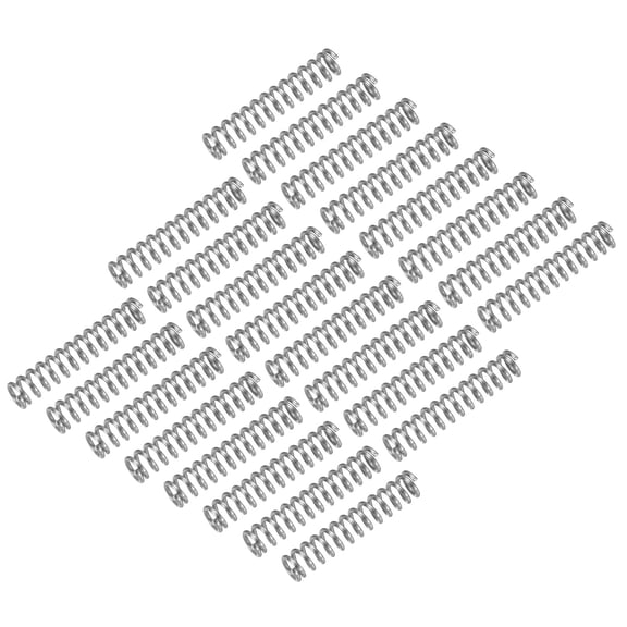 25Pack Compression Spring, 304 Stainless Steel 6mm OD 1mm Wire 30mm Length Mechanical Spring for Shop Home Repair Project, Silver Tone
