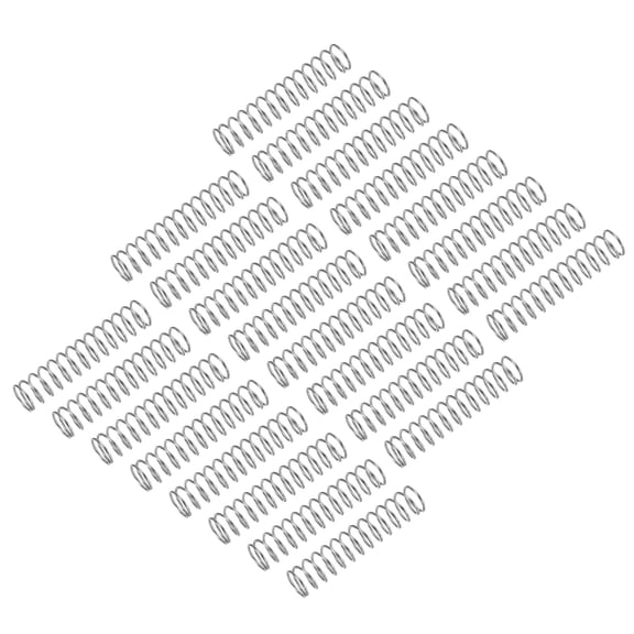 25Pack Compression Spring, 304 Stainless Steel 9mm OD 0.8mm Wire 45mm Length Mechanical Spring for Shop Home Repair Project, Silver Tone