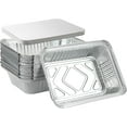 thumbnail image 1 of 25Pack Disposable Aluminum Foil Pans with Lids, Heavy Duty Bread Tins 2.25LB - Capacity 8.5x6.3” Takeout Pans, Tin Foil for Reheating, Baking, 1 of 4