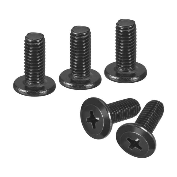25Pack M5-0.8 x 12mm Flat Round Head Machine Screws, Phillips Drive Fastener