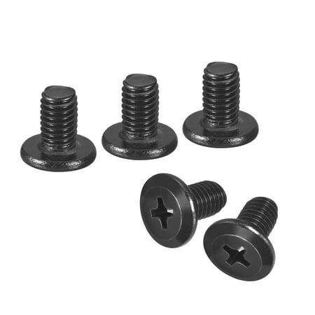 25Pack M5-0.8 x 8mm Flat Round Head Machine Screws, Phillips Drive Fastener