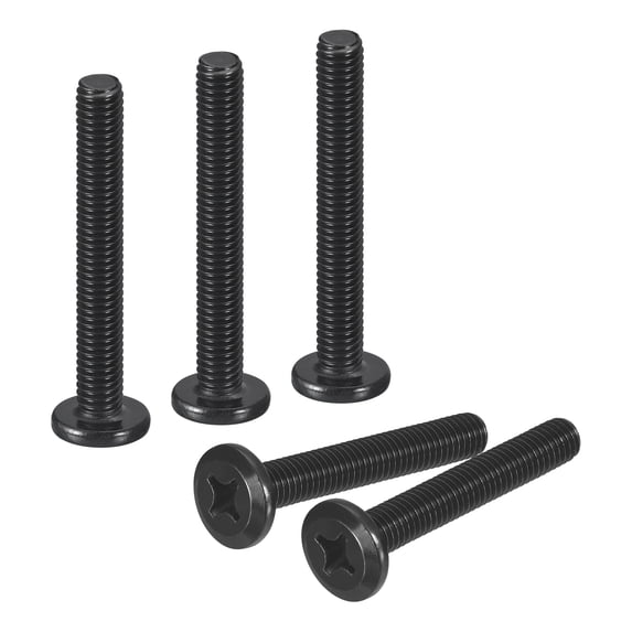 25Pack M6-1.0 x 45mm Flat Round Head Machine Screws, Phillips Drive Fastener