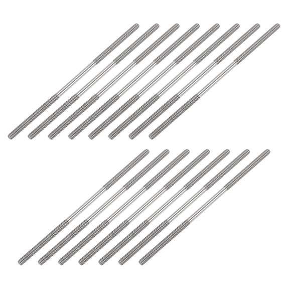 25Pack M6x170mm 304 Stainless Steel Double End Threaded Stud Screw Bolt for House Maintenance