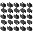 thumbnail image 1 of 25Pack Rectangle Shaped Chair Leg Tip 14mm Plastic Furniture Feet Black, 1 of 6