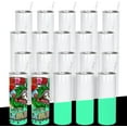 thumbnail image 1 of 25Pack Sublimation Tumblers, 20 oz Glow in the Dark Skinny Luminous Stainless Steel Straight Blank Double Wall Insulated Straight Cups for Heat Transfer, Green, 1 of 13