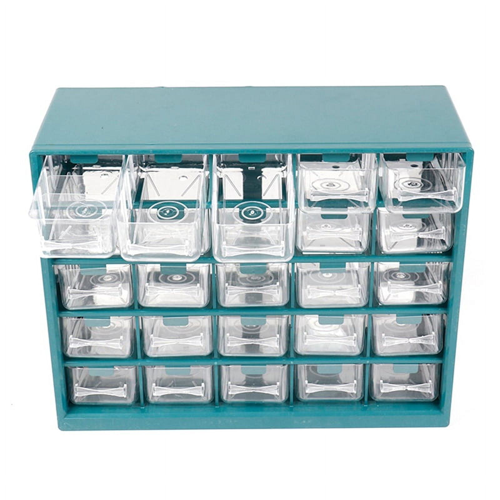 25Pc Combined Transparent Drawer Storage Detachable Blue Parts