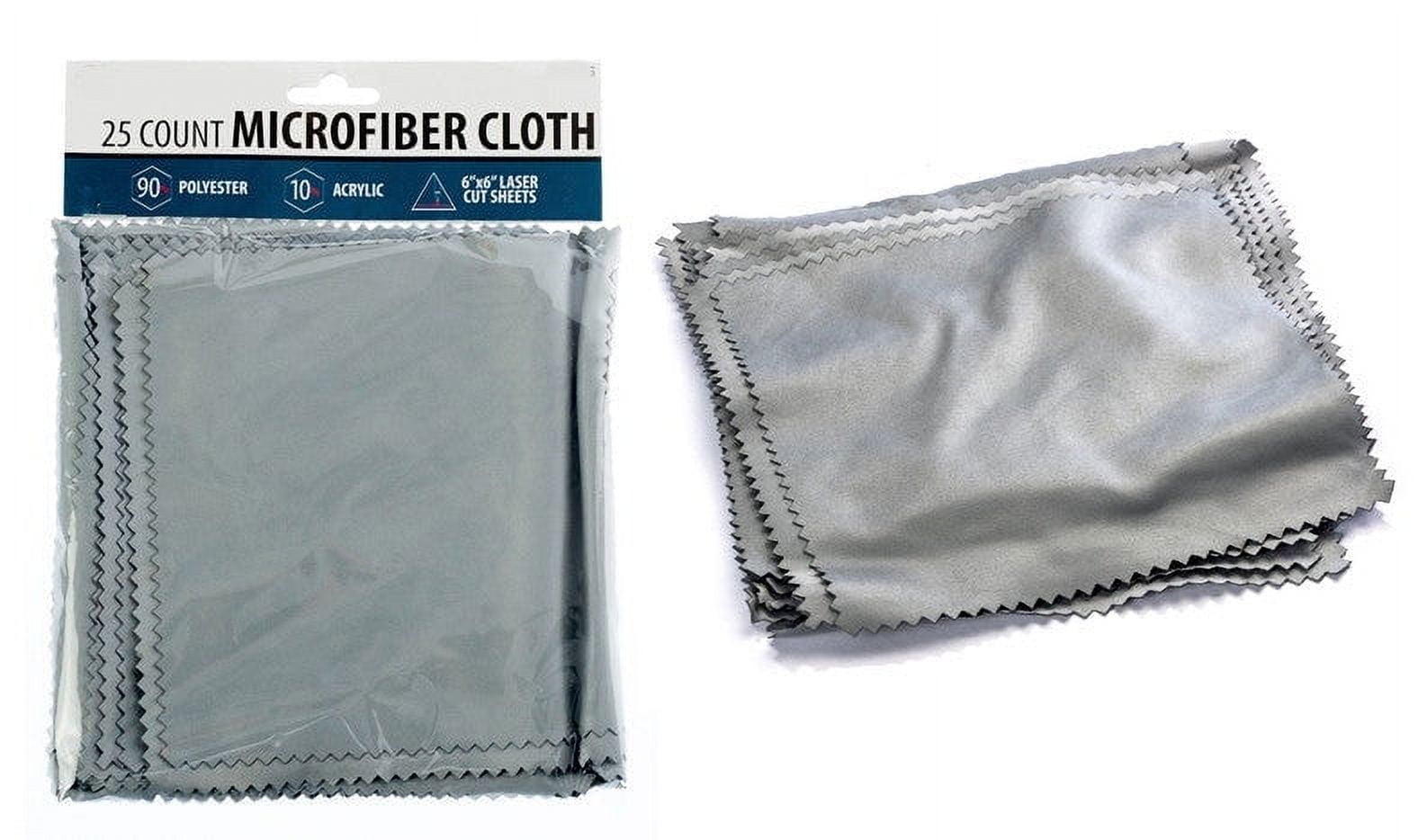 25Pc Soft Eye Glasses or Jewelry Cleaning MicroFiber Polishing Cloths