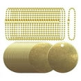 25Pcs 1.5inch Brass Valve Tags Stamping Blank with Hole and 25Pcs 2.4mm Metal Ball Chains for