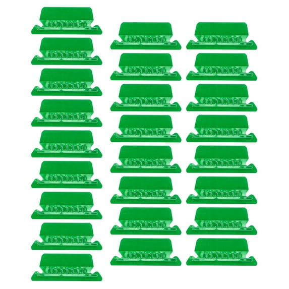 25Pcs 3.1 Inch File Folder Tabs Insertable Plastic Hanging File Folder Labels Tabs And 25Pcs White Inserts For Hanging Files Decorative Tab For File Management Organization(Green,3.1x1.2")