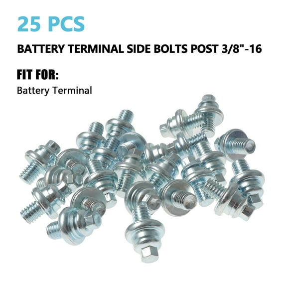 25Pcs 3/8"-16 Thread Battery Terminal Mounting Bolts for 60307 392-004 11083