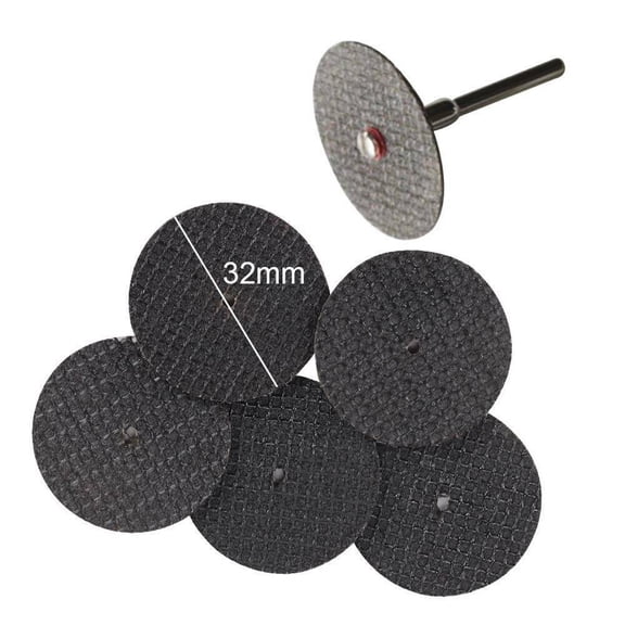 25Pcs 32Mm Abrasive Cutting Disc &2Pcs Mandrels Grinding Wheels Set Saw Blade Metal Cut Off Saw Disc For Rotary Tool Smile Home