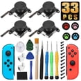 thumbnail image 1 of 25Pcs 3D Analog Joystick Thumbstick Replacement Repair Kit for Nintendo Switch Left/Right Joy-Con Controller with Cross Screwdriver, Tri-wing Screwdriver, Pry Tool, Tweezer Repair Tool Set, 1 of 9
