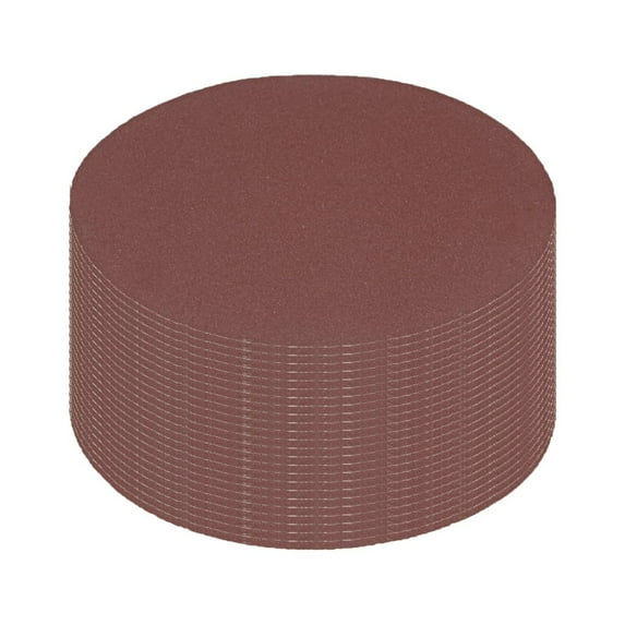 25Pcs 4 Inch Hook and Loop Sanding Disc 320 Grits Flocking Sandpaper Brown