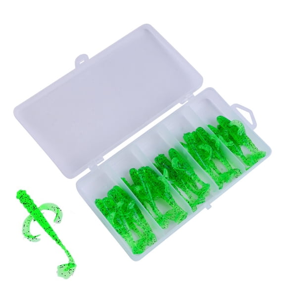 25Pcs 70mm 2.2g Fishing Lures Slow Sinking Lures Fishing Simulation Loach Lures Baits Soft Swimming Lures Fishing Baits