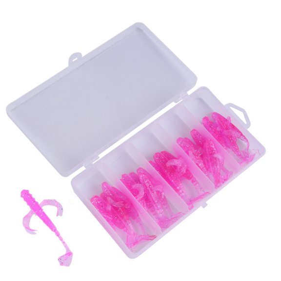 25Pcs 70mm 2.2g Fishing Lures Slow Sinking Lures Fishing Simulation Loach Lures Baits Soft Swimming Lures Fishing Baits